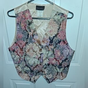 Women's Anxiety Floral Vest, L, NWOT